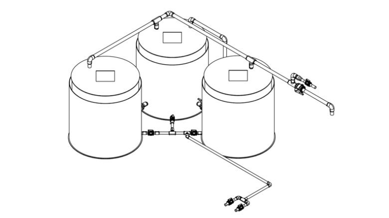 Isometric view to define the pipeline path